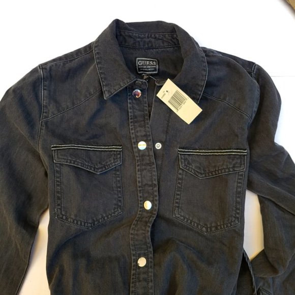 GUESS Women's Saya Denim Dress sz S - Picture 6 of 8